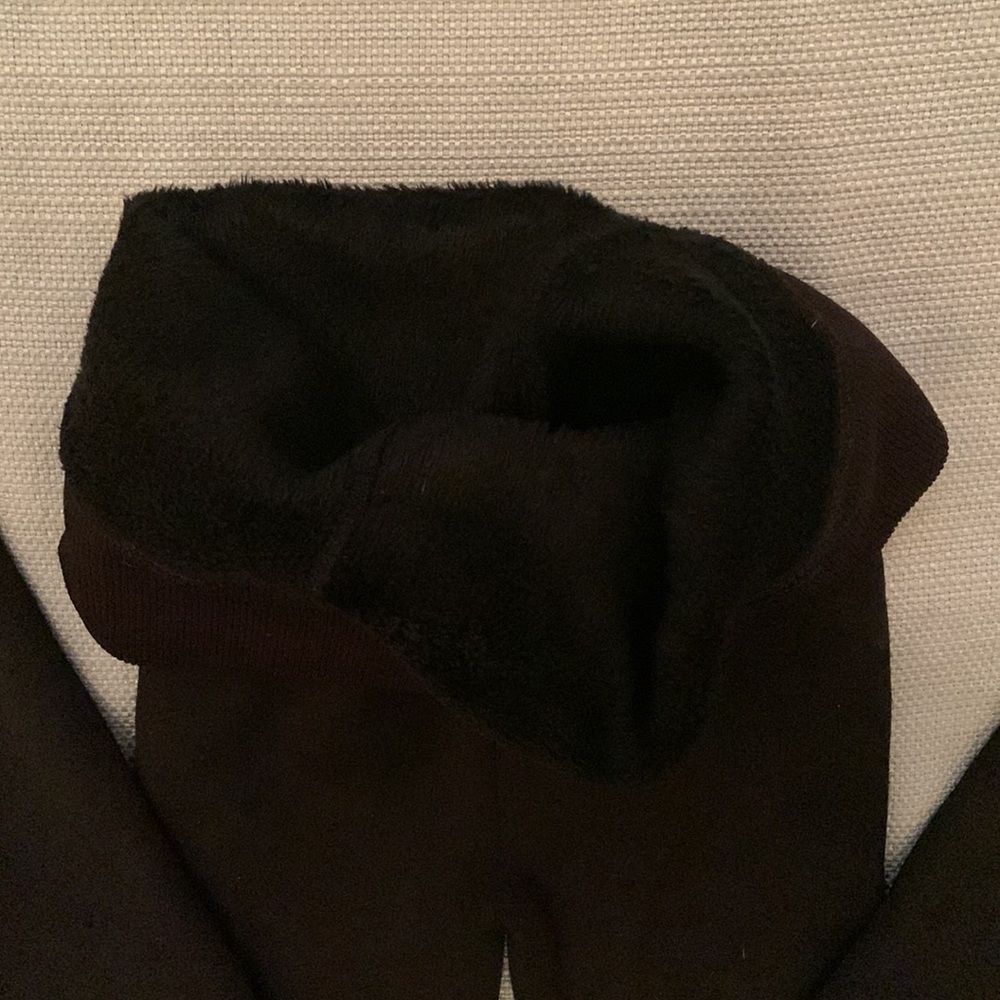 Black Leggings with Velour Lining Extra Small - Picture 6 of 6